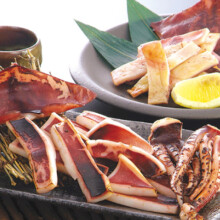 Charcoal-grilled squid